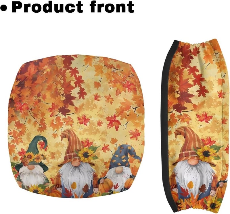Hechitok Maple Leaf Gnome Rollator Walker Seat & Backrest Covers - Removable, Washable, Universal Fit for Seniors, Soft Fabric Walker Accessories - Image 2